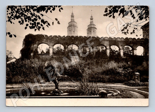 Pohlednice Krnov Smetanův okruh Švédská zeď 1947 (M32111)