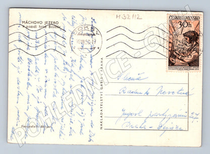 Pohlednice Máchovo jezero lodě Bezděz 1957 (M32112)