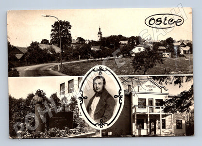 Osice pohled na obec, Škroupův dům, Fr. Škroup 1947 (M32119)