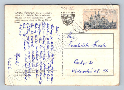 Pohlednice Slapská přehrada vodní dílo 1955 (M32122)