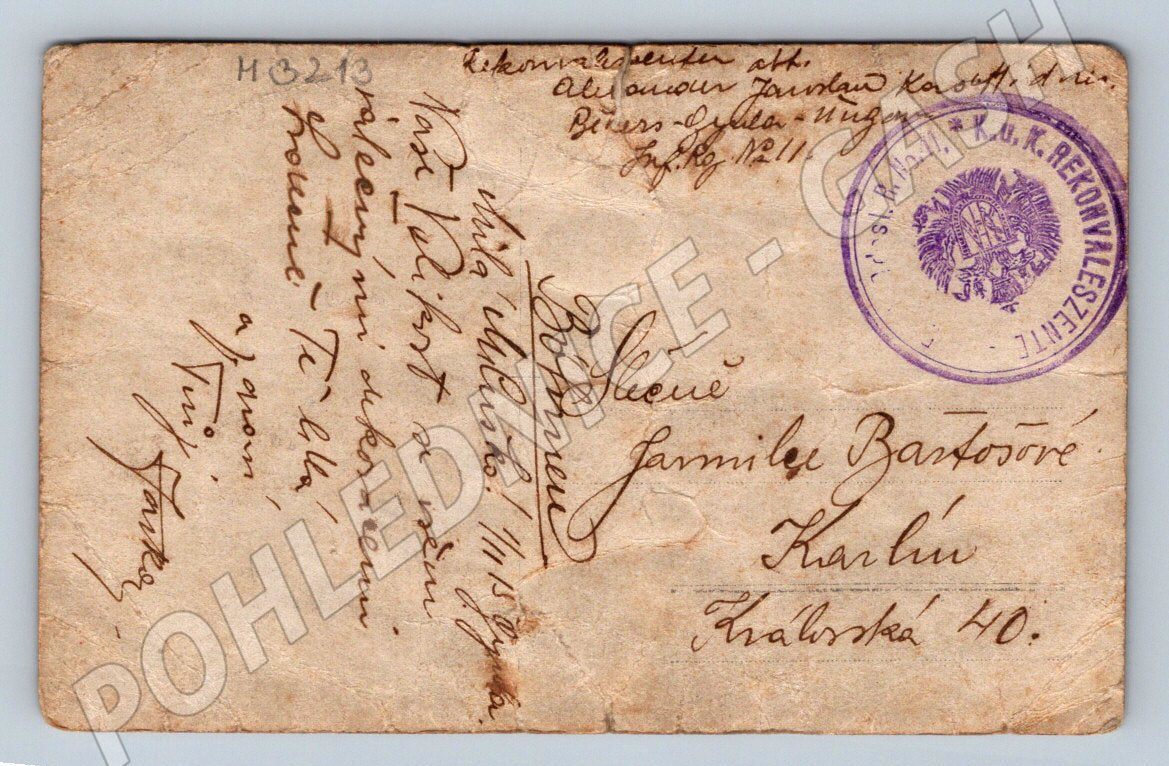 Pohlednice veterán s oční záplatou WWI (M3213)