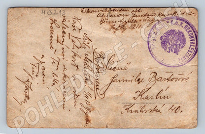 Pohlednice veterán s oční záplatou WWI (M3213)