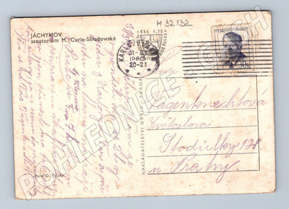 Pohlednice Jáchymov sanatorium M. Curie-Skłodowské 1960 (M32132)