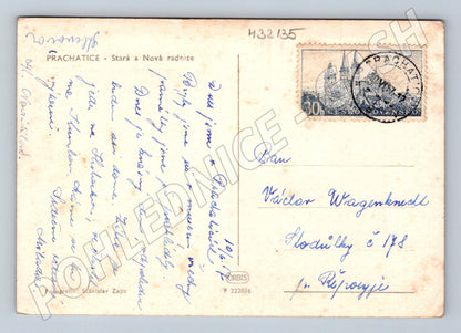 Pohlednice Prachatice Stará a Nová radnice 1930 (M32135)