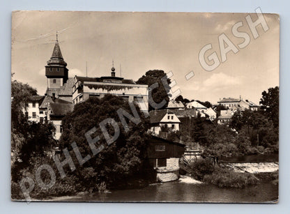 Pohlednice Světlá nad Sázavou město s kostelem 1959 (M32136)