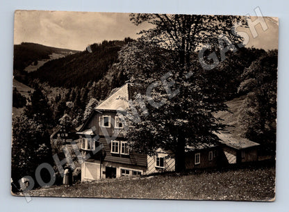 Pohlednice Krkonoše Velká Úpa zotavovna Pomněnka 1937 (M32142)