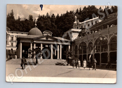 Pohlednice Mariánské Lázně Křížový pramen 1950 (M32144)