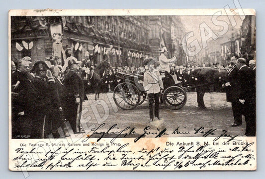 Pohlednice císař v Praze FJI (M3215)
