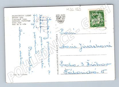 Pohlednice Františkovy Lázně Městské sady 1956 (M32153)