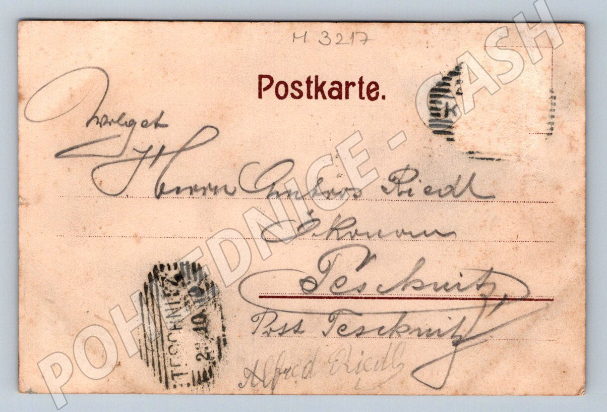 Pohlednice vojenská scéna s vojáky 1900 cca (M3217)