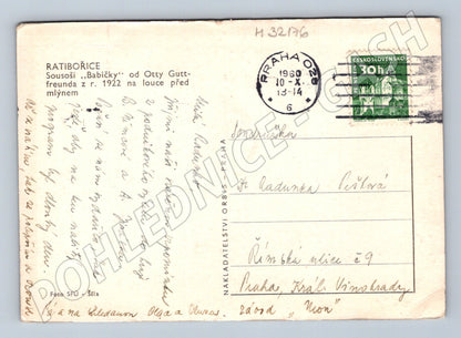 Pohlednice Ratibořice sousoší Babičky 1960 (M32176)
