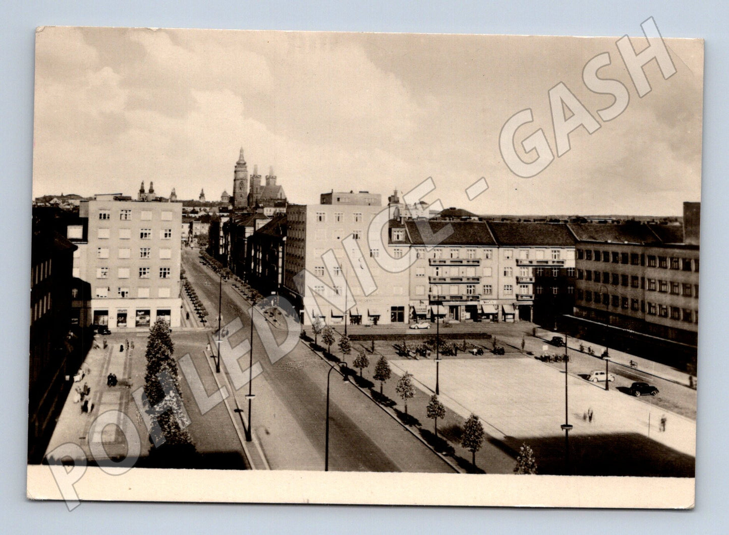 Pohlednice Hradec Králové Gottwaldovo náměstí 1956 (M32177)