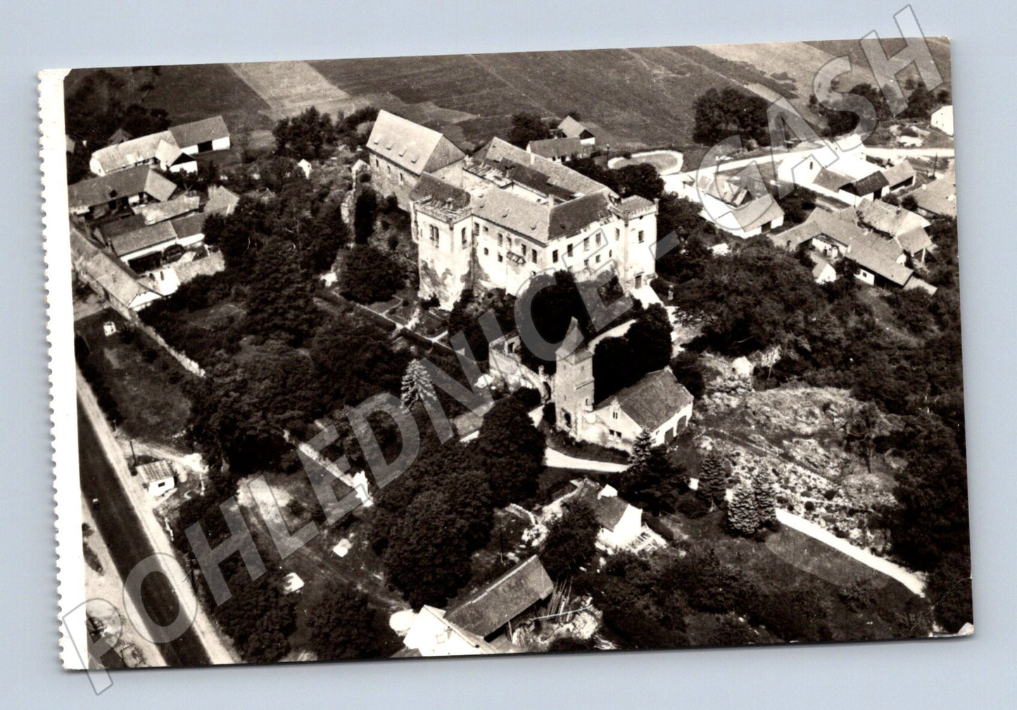 Pohlednice hrad Kámen letecký pohled Pelhřimov (M3218)