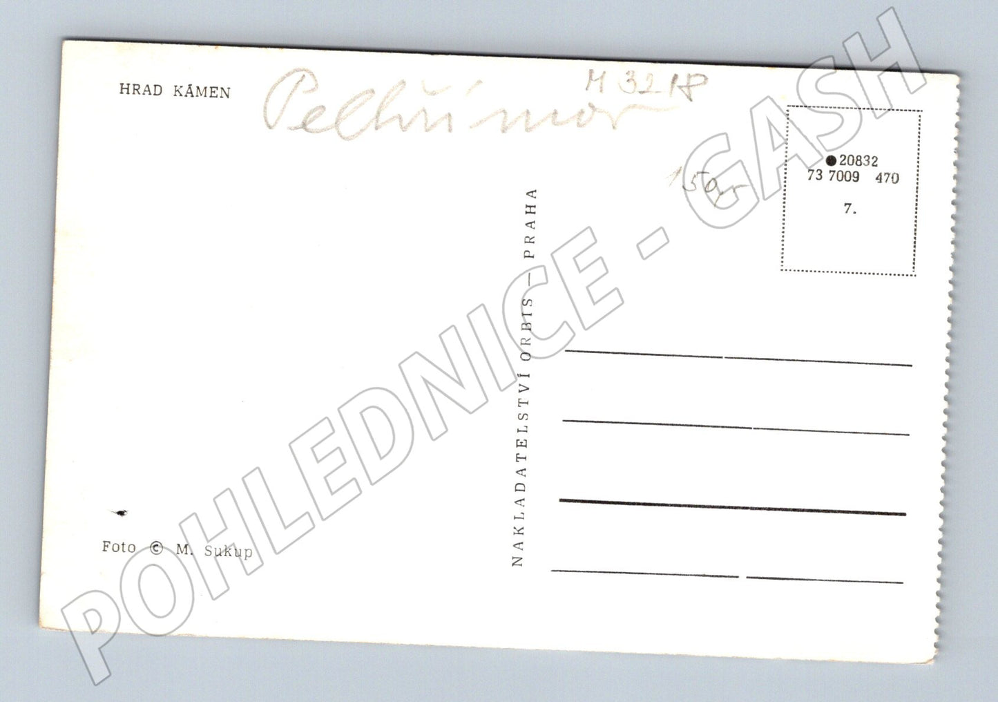 Pohlednice hrad Kámen letecký pohled Pelhřimov (M3218)