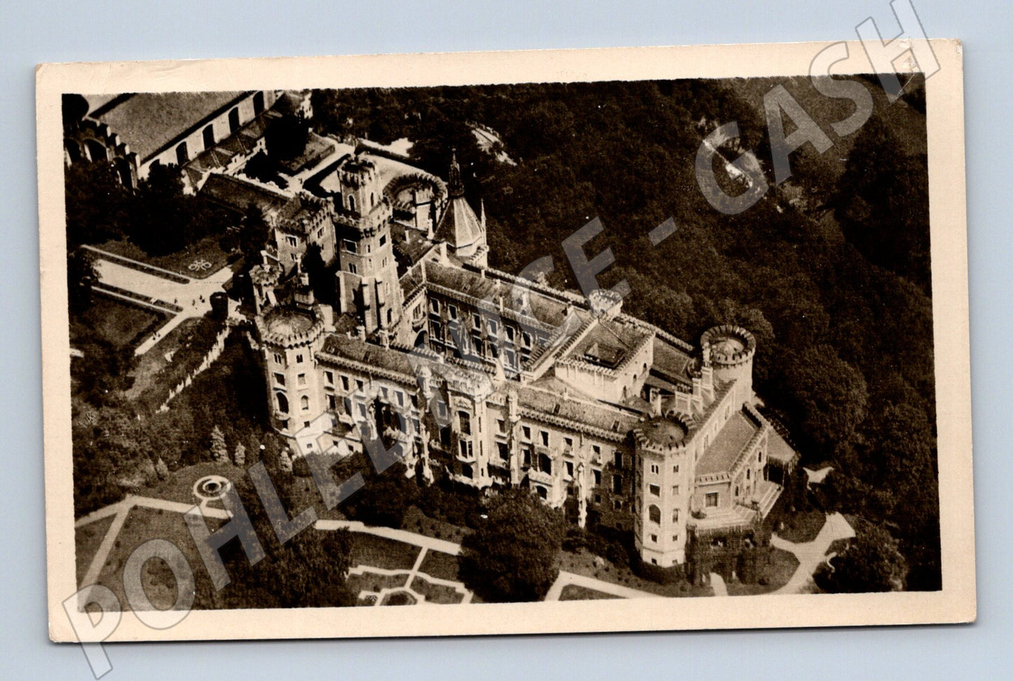 Pohlednice Hluboká nad Vltavou zámek letecký pohled (M3220)