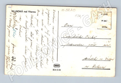 Pohlednice Hluboká nad Vltavou zámek letecký pohled (M3220)