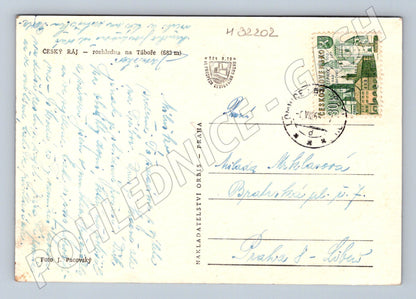 Pohlednice Český Ráj rozhledna na Táboře 1960 (M32202)