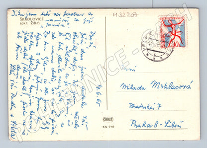 Pohlednice Škrdlovice krajina s obcí 1965 (M32207)