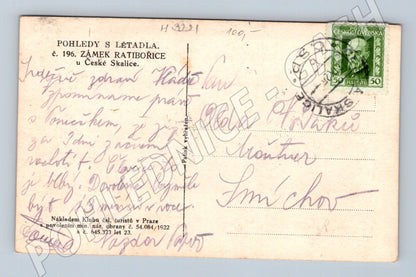 Pohlednice Ratibořice u České Skalice zámek 1931 (M3221)