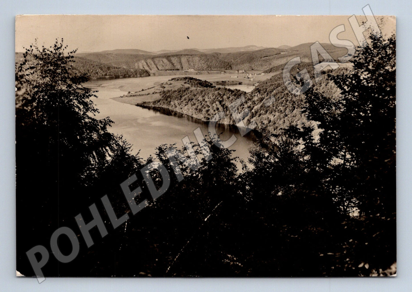 Pohlednice Slapské jezero rozhled od Hřesan (M32212)