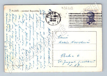 Pohlednice Plzeň náměstí Republiky 1959 (M32213)