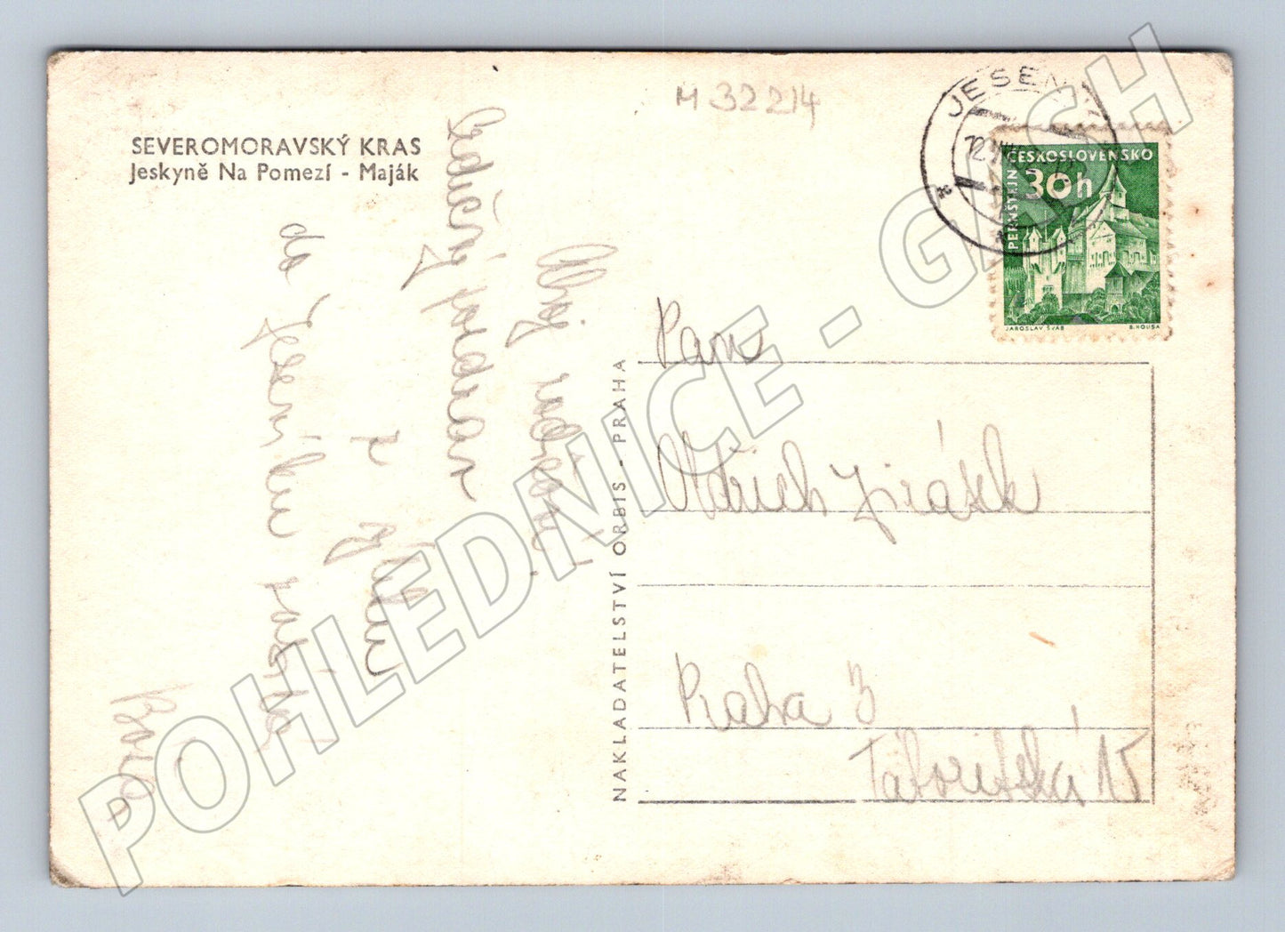Pohlednice Jeskyně Na Pomezí Mayák 1957 (M32214)