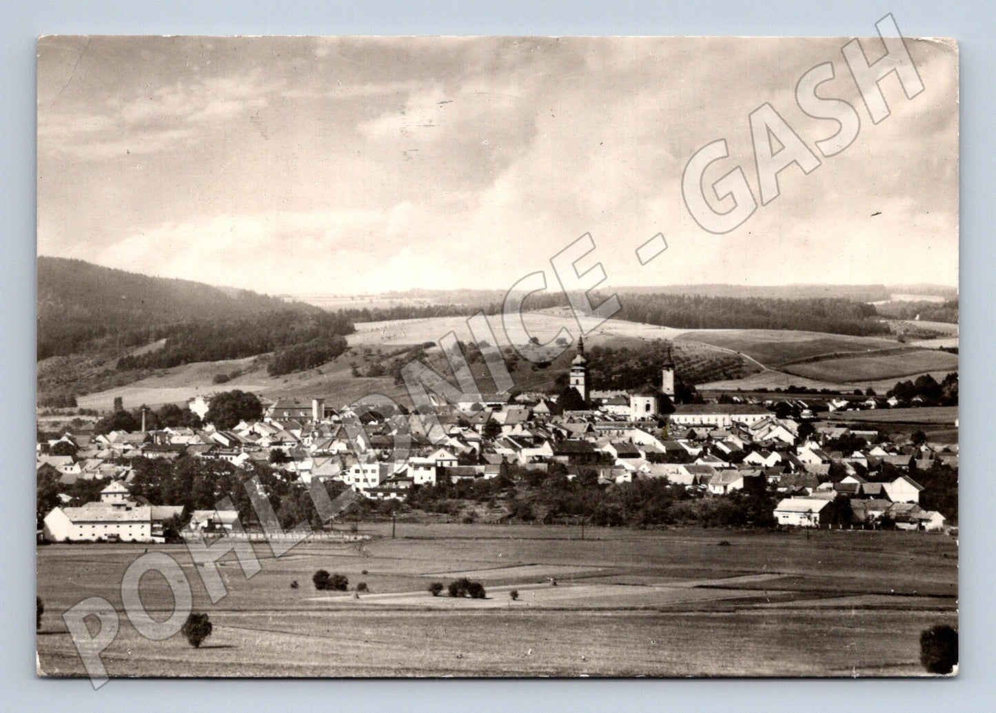 Pohlednice Jevíčko pohled na město 1962 (M32216)