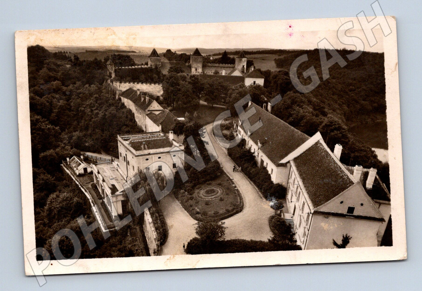 Pohlednice hrad Veveří letecký pohled historická (M3222)