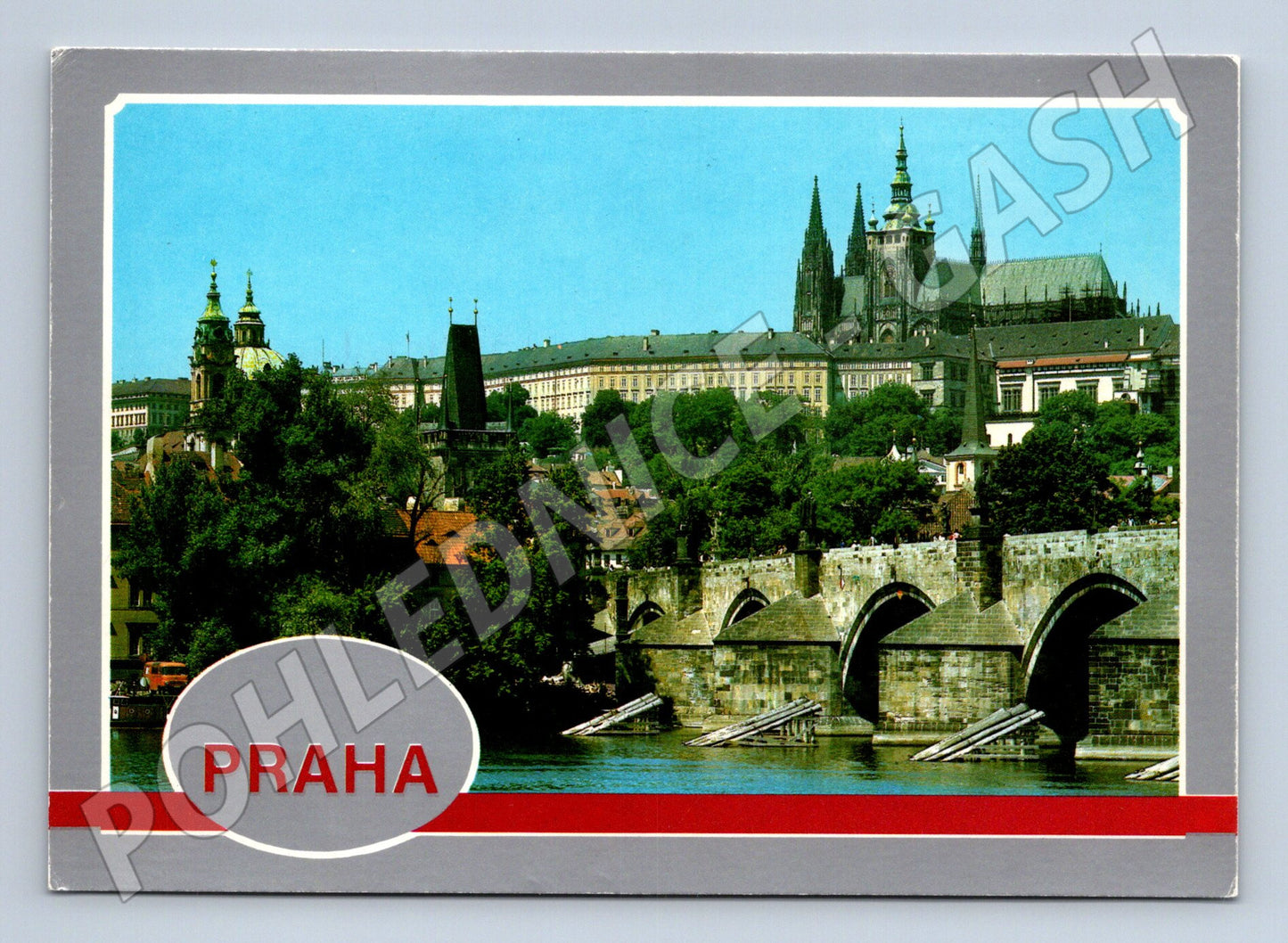 Pohlednice Praha Karlův most a Pražský hrad (M32222)