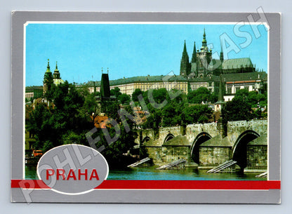 Pohlednice Praha Karlův most a Pražský hrad (M32222)