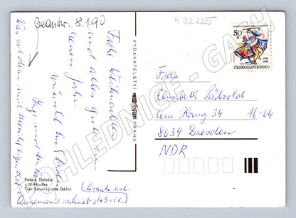 Pohlednice Praha vánoční motiv katedrála 1990 (M32225)