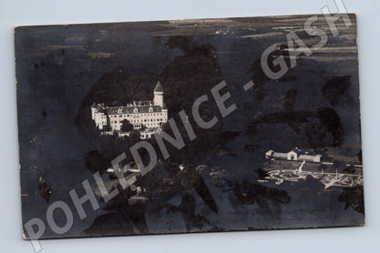 Pohlednice zámek Konopiště Benešov letecký pohled (M3223)