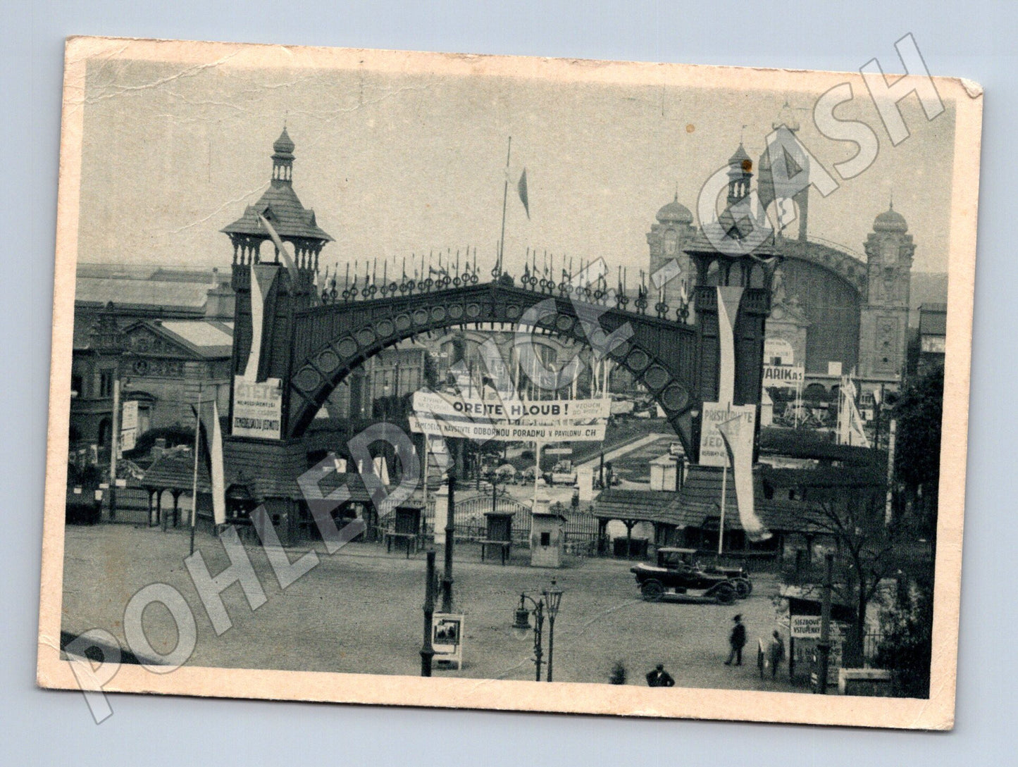 Pohlednice Praha Veletrhy vstupní brána 1946 (M32234)