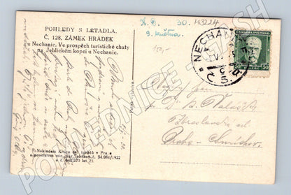 Pohlednice zámek Hrádek u Nechanic 1924 (M3224)