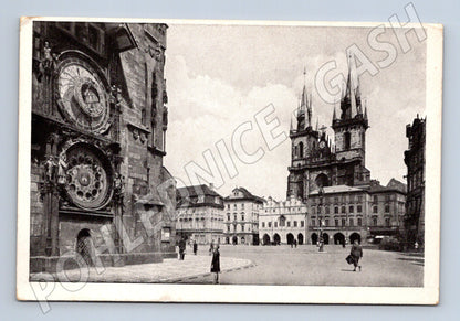 Pohlednice Praha Staroměstské náměstí Orloj Týnský chrám (M32243)