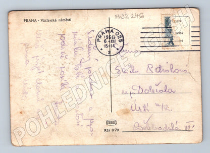 Pohlednice Praha Václavské náměstí 1956 (M32246)
