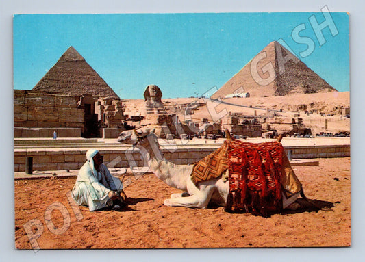 Pohlednice Egypt Gíza pyramidy a Sfinga 1987 (M32256)