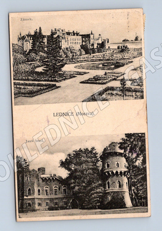 Pohlednice Lednice Morava Janohrad 1924 (M3226)