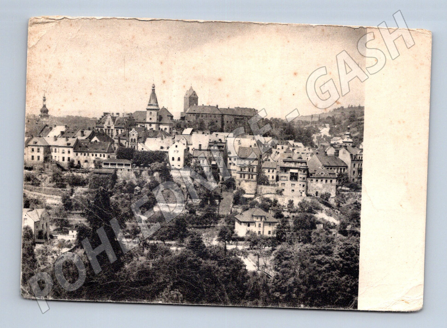 Pohlednice Loket nad Ohří celkový pohled od jihu (M32271)