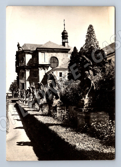 Pohlednice Kuks zámek s alegorickými sochami (M32279)