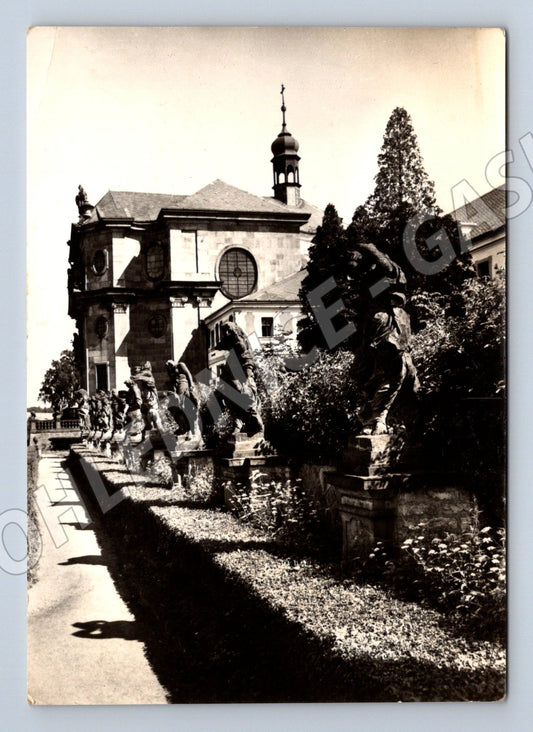 Pohlednice Kuks zámek s alegorickými sochami (M32279)