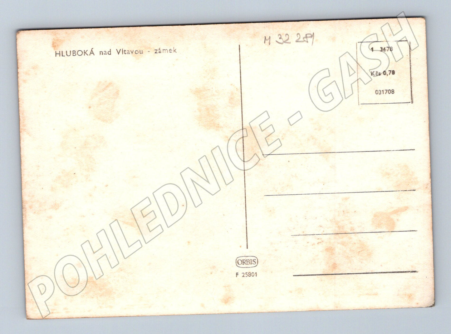 Pohlednice Hluboká nad Vltavou zámek (M32281)