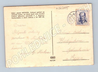 Pohlednice Náchod zámek a radnice 1965 (M32285)