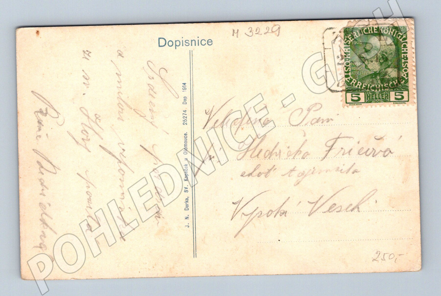 Pohlednice Svatá Hora v Čechách 1914 (M3229)