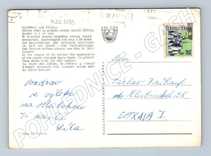 Pohlednice Hluboká nad Vltavou zámek 1972 (M32293)