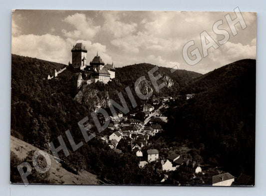 Pohlednice Karlštejn hrad a podhradí (M32295)