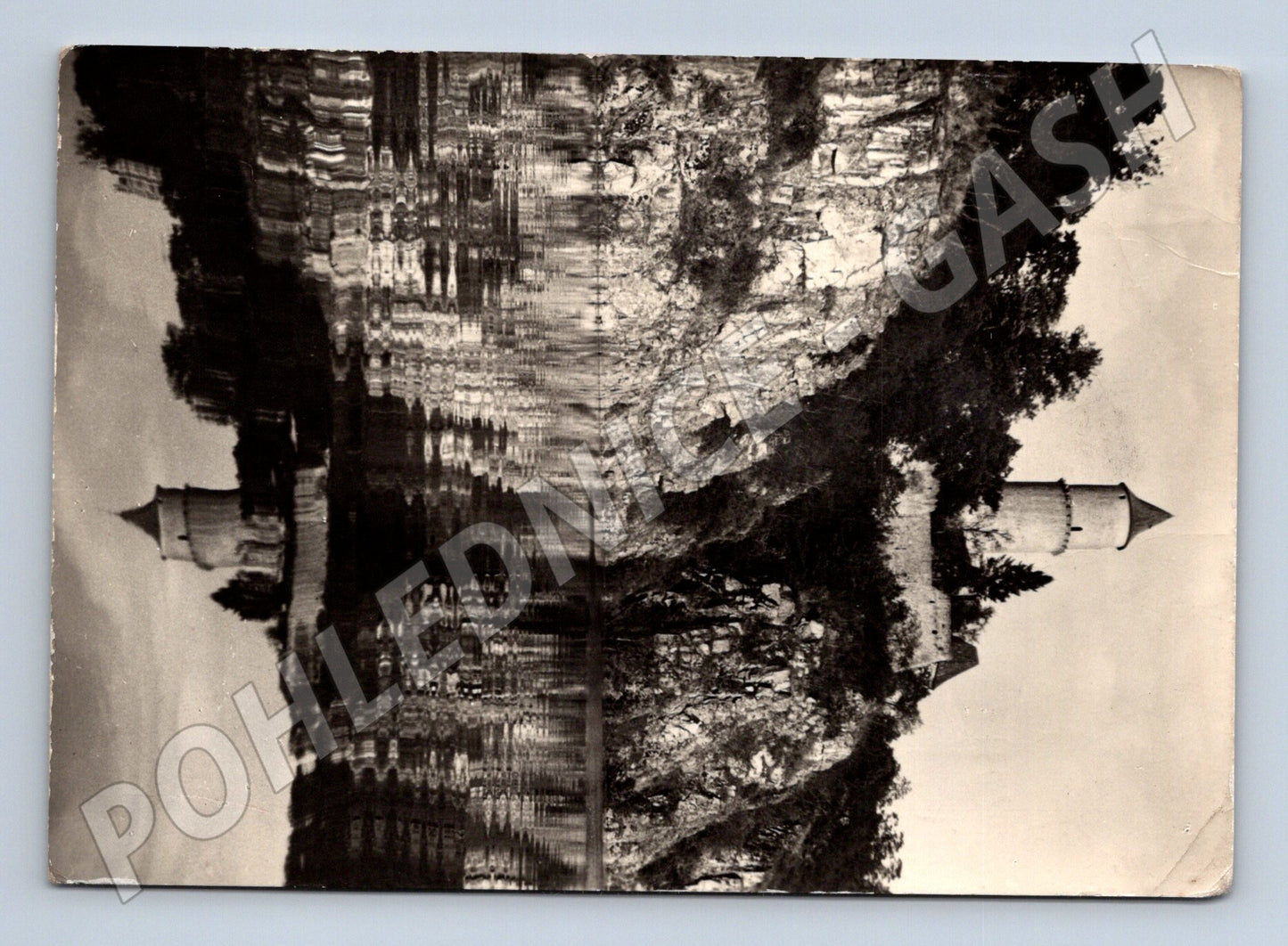 Pohlednice Zvíkov hrad zrcadlení ve vodě 1965 (M32299)