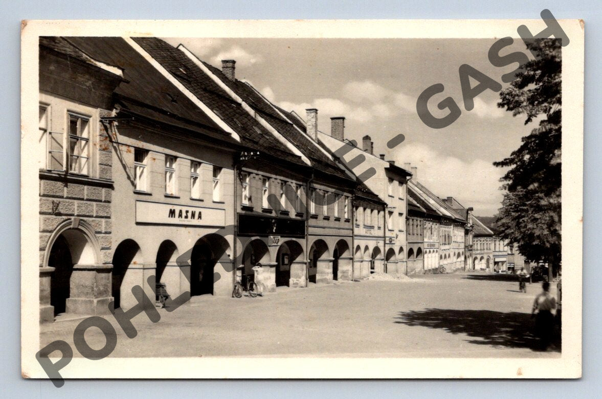Pohlednice Letohrad náměstí historická malý formát (M323)
