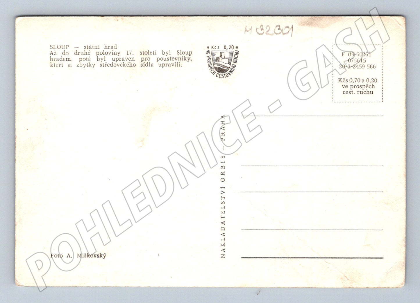 Pohlednice Sloup v Čechách skalní hrad (M32301)