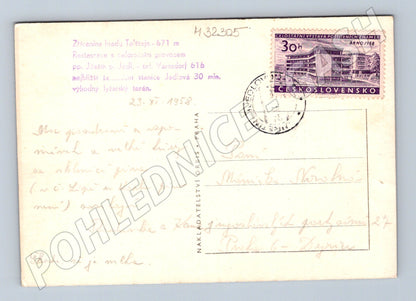 Pohlednice Tolštejn zřícenina hradu 1958 (M32305)